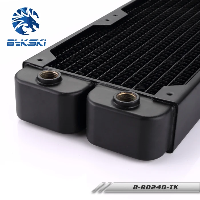 Двухрядный медный радиатор Bykski B RD240 Tk 240 мм с жидкостным охлаждением 38