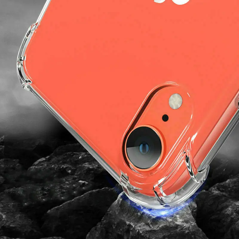 Противоударный чехол для iPhone XS XR прозрачный мягкий силиконовый бампер тонкий
