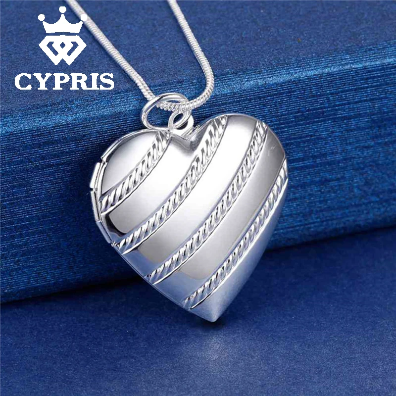 Посеребренный медальон в виде сердечка|fashion necklace|necklace fashionnecklace women |