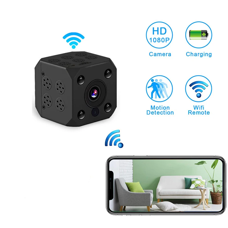 MEICHUN Беспроводная мини Wifi камера 1080 P ночного видения Домашняя безопасность ip