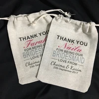 personalized bridesmaid wedding day bachelorette hangover kit favor keepsake gift bags bridal shower party candy pouches