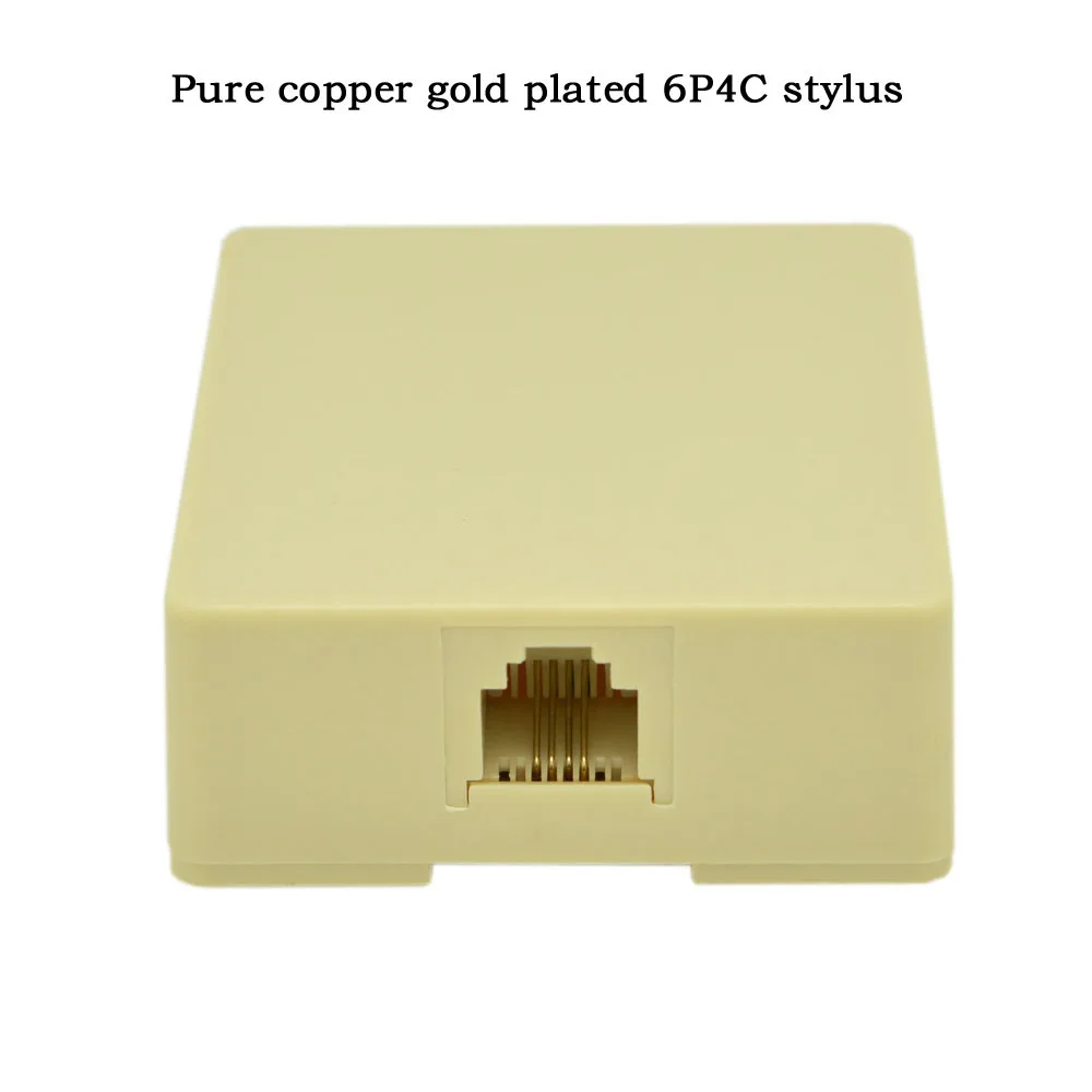 Desktop Telephone Junction Box Terminal Wiring CAT3 Extension Cable Adapter 6P4C RJ11 Connector for Analog Digital Phone image 2