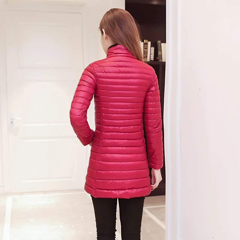2018 зимние Для женщин Легкий Packable Down Jacket верхняя одежда пуховик вниз пальто |
