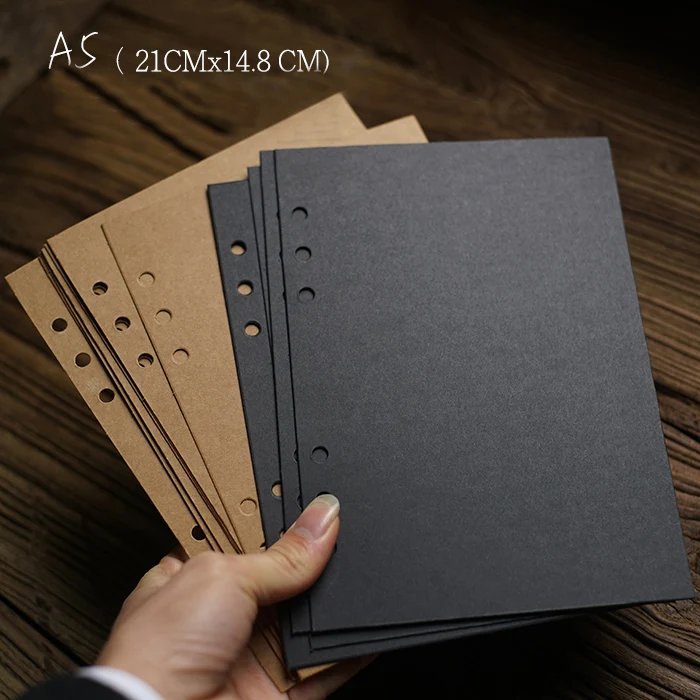 

Карточка черная крафт-бумажная с 6 отверстиями, 21*1000 см, 14,8 г, для фотоальбома «сделай сам», добавление внутренних страниц, скрапбукинг, 10/20/30 ...