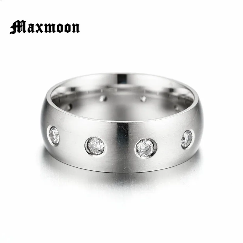 Maxmoon Unisex New Fashion Charm Brand Design Lady Wedding Zircon Ring High Quality Men Women Rings | Украшения и аксессуары