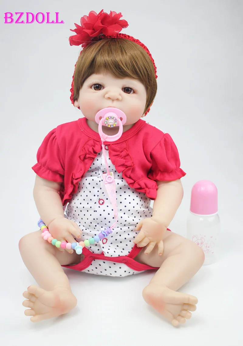 55 см полный силиконовый корпус Reborn Baby Doll 22 дюймов новорожденных принцессы для