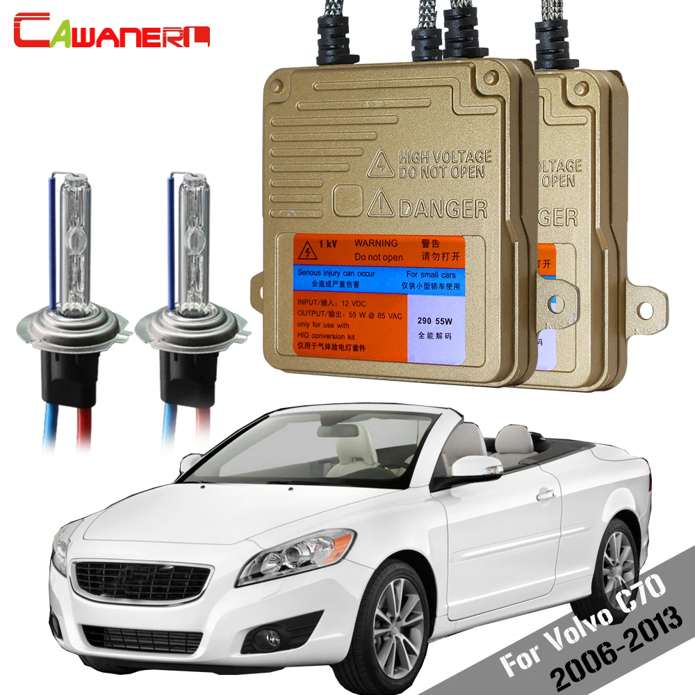 

Cawanerl 55W Car No Error Ballast Bulb 3000K 4300K 6000K 8000K AC HID Xenon Kit Headlight Low Beam For Volvo C70 2006-2013
