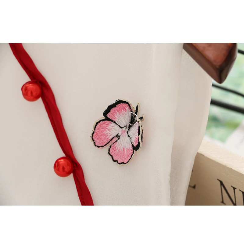 LOVE DD&ampMM Girls Dresses 2022 Summer New Kid's Wear National Wind Three-Dimensional Butterfly Ink Painting Chiffon Dress | Детская