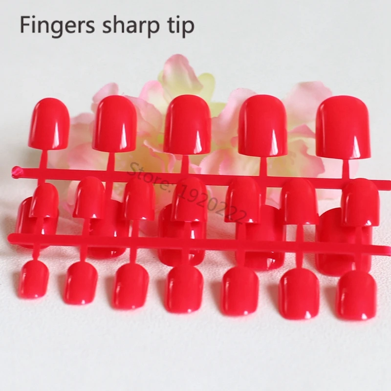 2021 24 шт. модные яркие красные ногти|nails short|finished fake nailsfake nails |