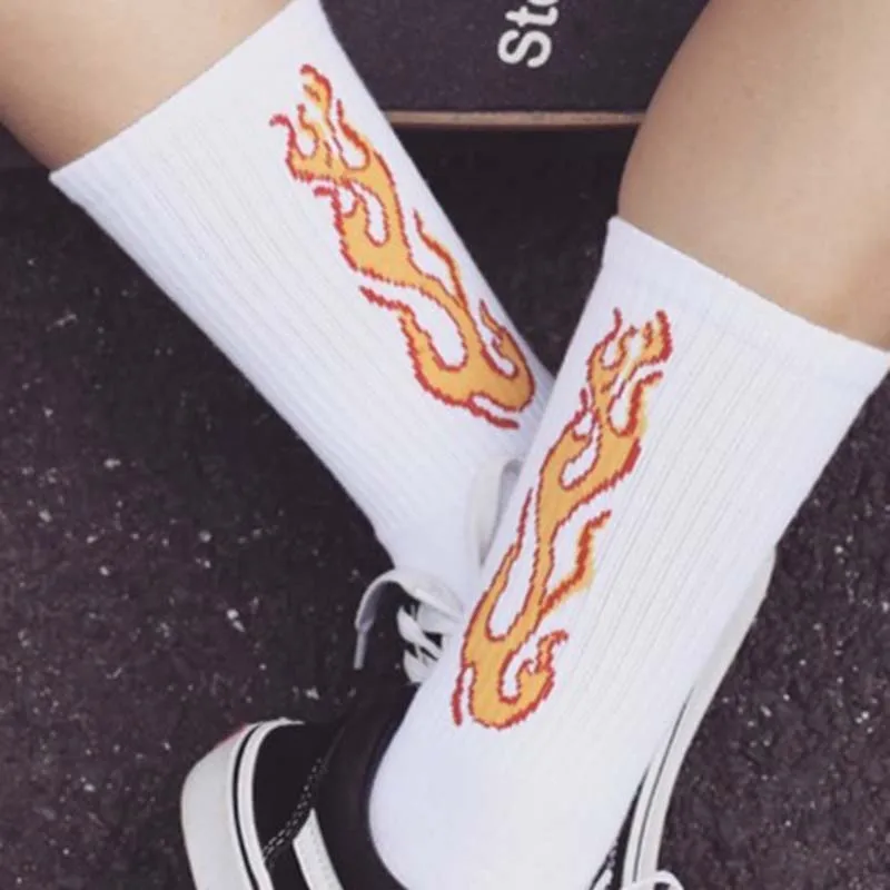 Для влюбленных активный скейтборд мужские красные яркие хлопковые смешные носки