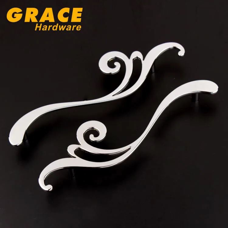 Новая Художественная Хромированная ручка для шкафа мебели двери ящиков шкафов