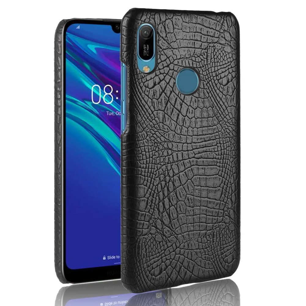 Крокодил змеиной кожи чехол для huawei Y6 Pro 2019 Y5 Y7 Prime Y9 2018 крышка жесткая задняя