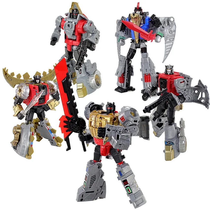 5 в 1 Dinobots Combiner Megazord фигурка трансформации Гримлок шлак Snarl Sludge Swoop динозавры