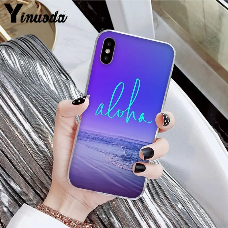 A6 Yinuoda Hello Hawaii Aloha DIY Роскошный Высокий протектор на конце чехол для Apple iPhone 8 7 6 6S Plus X XS MAX 5 5S SE XR мобильных телефонов - Цвет: A6