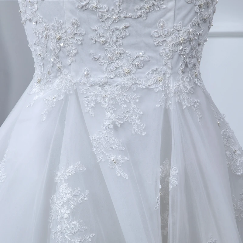 Miaoduo Vestido de Noiva манга Longa Русалка жемчужные кружевные свадебные платья Сексуальное