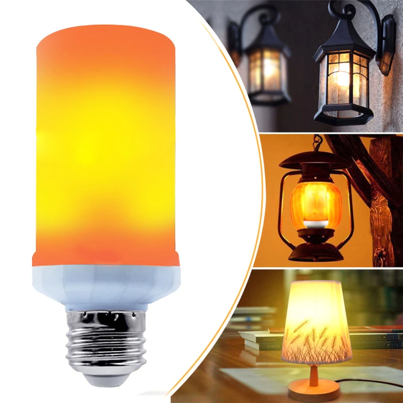 Полнорежимная креативная лампа 9 Вт 15 светодиодсветодиодный с эффектом пламени