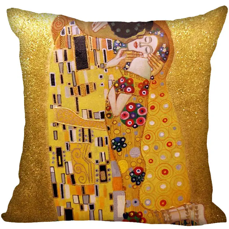 Горячая Распродажа Gustav Klimt квадратная Подушка Чехол на заказ для подушки молнии с