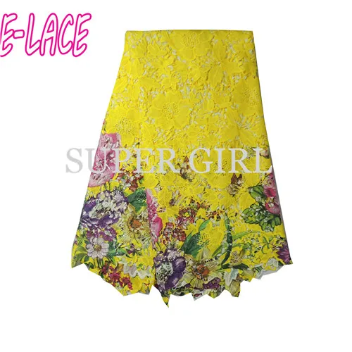 Высокое качество Африканский кружевной ткани для свадьбы 2017 полиэстер синий