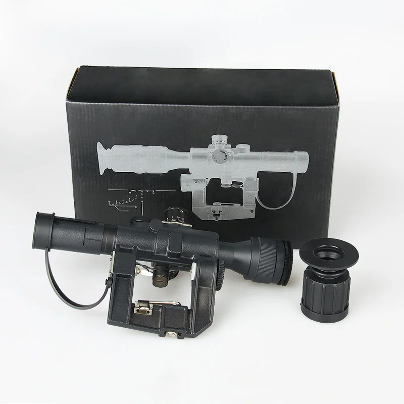 New Hunting Optics Tactical SVD Dragunov 4x26 Red Illuminated Scope for Airsoft Gun Shooting AK Free Shipping | Спорт и развлечения