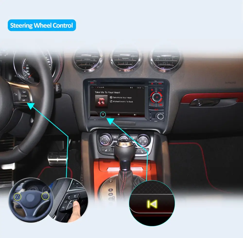 Bosion 1024*600 2Din Android 10 0 автомобильное радио GPS для Audi TT MK2 8J 2006 2007 2008 2009 2010 2011 2012