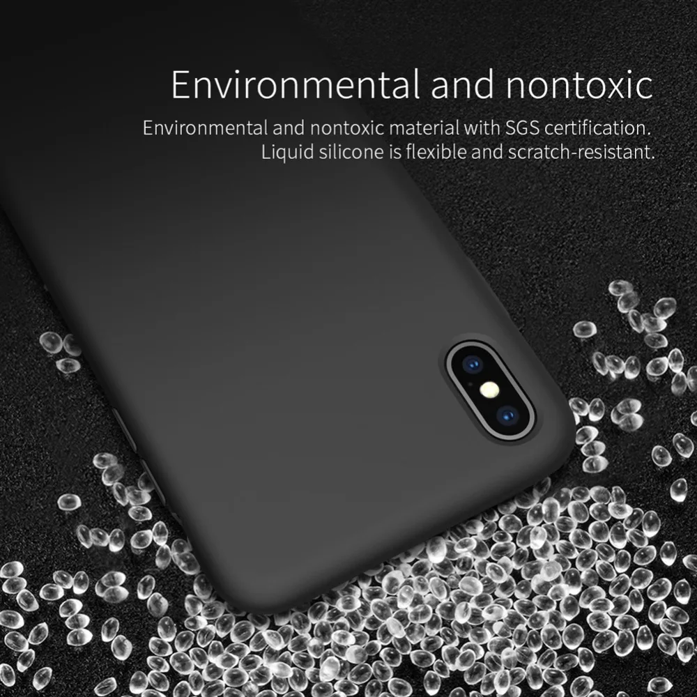 Для iPhone XS Max XR X чехол Nillkin роскошный гибкий чистый силиконовый чехол Мягкая сенсорная задняя крышка для iPhone XS Max XR Nilkin чехол для телефона