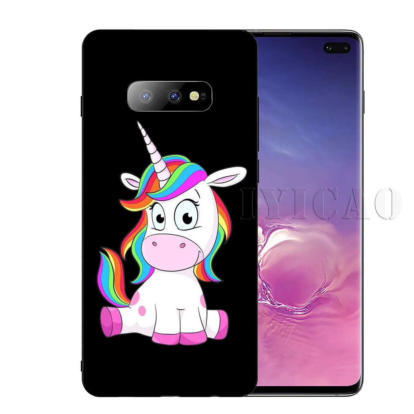 Мягкий силиконовый чехол для телефона IYICAO Dinosaur Unicorn Для Samsung Galaxy S20 Ultra S10 Lite S9 S8 Plus S6