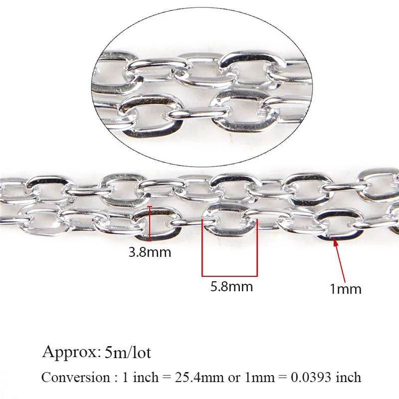 Алюминиевые металлические серебристые и розовые золотистые цепочки для