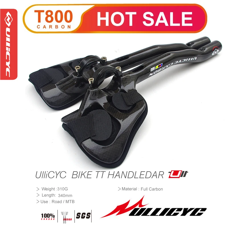 

ULLICYC 3K Full Carbon Rest Handlebar Bicycle Auxiliary Handlebar Super Strong Ultra Light Carbon Road Bike Rest TT Bar