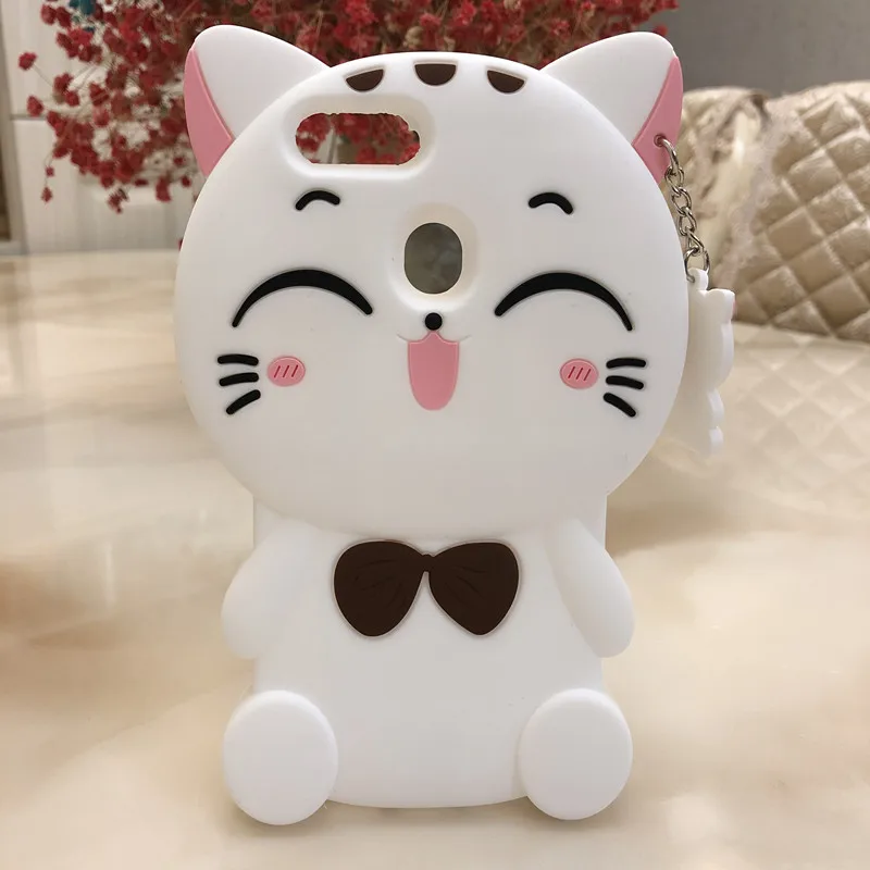 Высококачественный защитный чехол для OPPO A7 3d-силикон Lucky Cat Мягкий силиконовый чехол с рисунком из мультфильма сотовый Чехол для телефона чехол для OPPO AX7