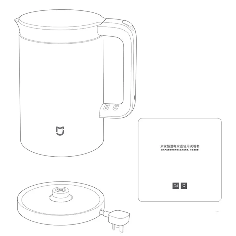 Оригинальный термостатический Электрический чайник Xiaomi Mijia 1 5 л термостат 12