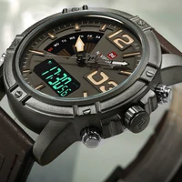 naviforce watch men luxury leather fashion military sport wristwatch waterproof mens watch relogio masculino clock with box