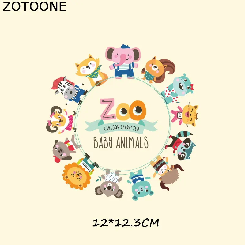 ZOTOONE набор патчей для животных, железная передача, сова, собака, кошка, нашивки в форме единорога для детской одежды, сделай сам, аппликация, теплопередача, виниловые наклейки
