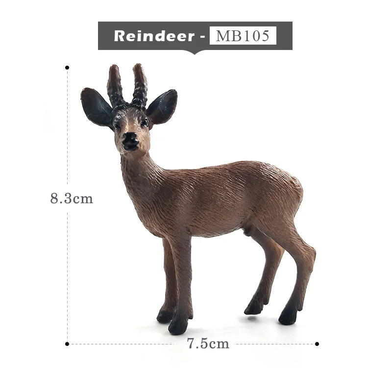 Белый крокодил панда шимпанзе wildebeest коала олень Лебедь животное модель Фигурка фигурка домашний декор украшения аксессуары игрушки - Цвет: Reindeer