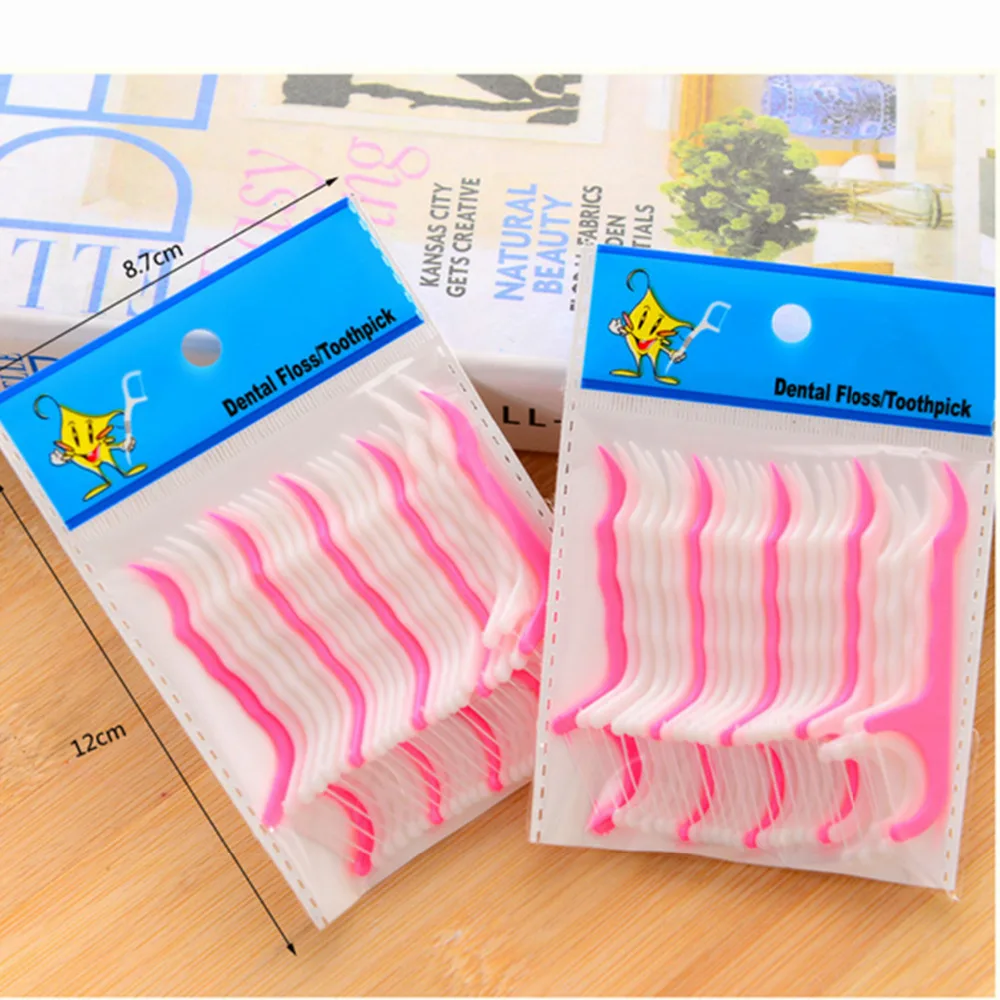 

25pcs/set Dental Bleaching Interdental Brush Clean Teeth Stick Plastic Toothpicks Floss Pick Oral Hygiene Tooth Dental Floss