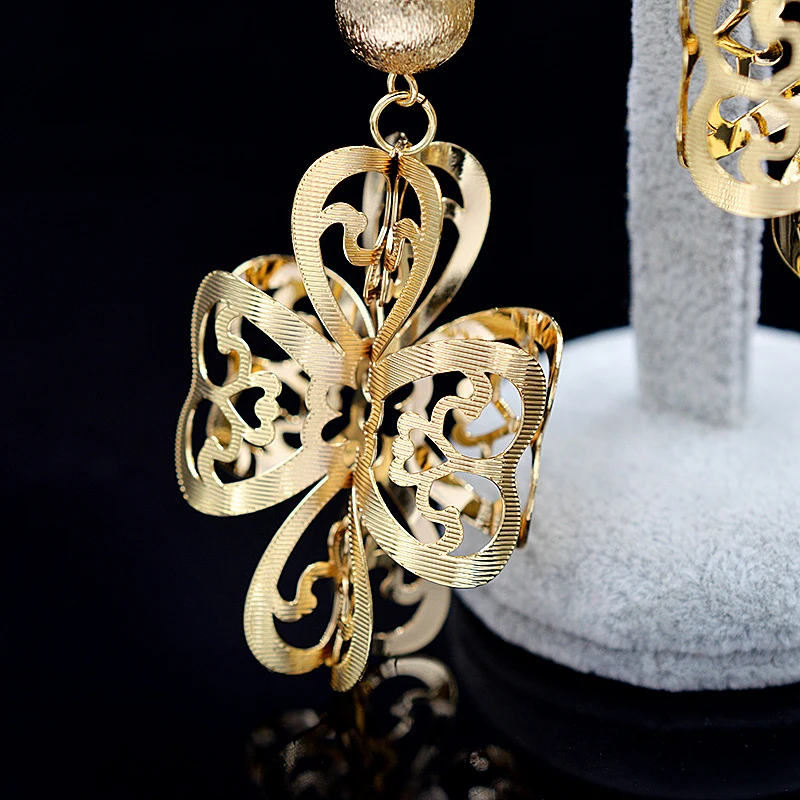 Sunny Jewelry длинные висячие Висячие серьги для женщин с цветком романтические