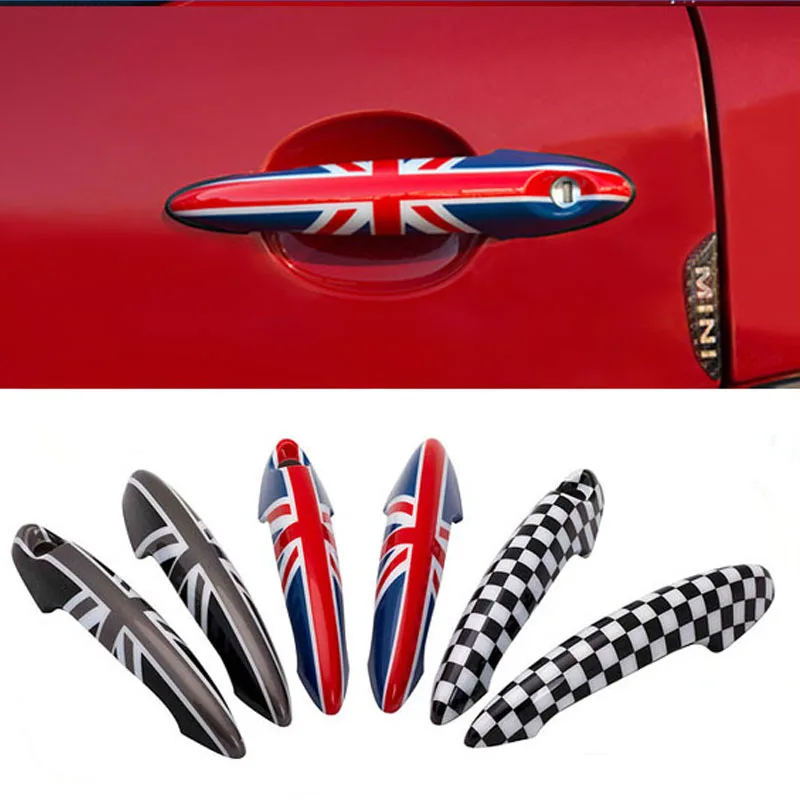 Хорошее качество PC 3D наклейка на крышку дверной ручки автомобиля для bmw Mini one cooper