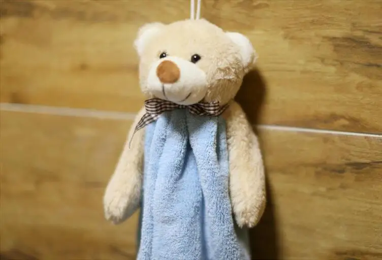 Blue bear Подвесное детское полотенце для рук 1 шт. мягкое Коралловое бархатное мультяшное полотенце абсорбирующее быстросохнущее полотенце для кухни и ванной домашний текстиль - Цвет: Blue bear