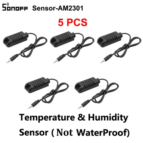 Датчик температуры Sonoff AM2301, 5 шт./лот, датчик влажности DS1820, модуль датчика температуры, высокоточный датчик Sonoff TH16 TH10