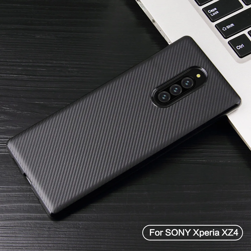 Роскошный чехол для sony Xperia 1/XZ4, противоударный чехол из углеродного волокна для мужчин и женщин, мягкий чехол из ТПУ для бизнеса