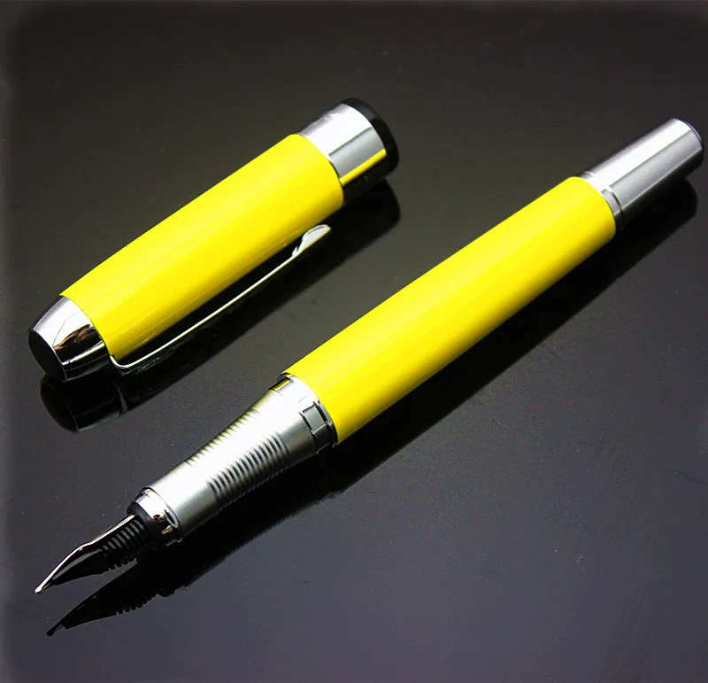 JINHAO x750 желтый Средний перо фонтан НОВЫЙ 250 Школа Офис каллиграфия чернильная
