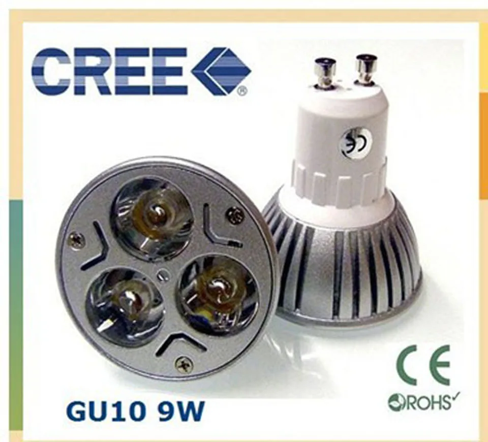 10X Бесплатная доставка Высокая мощность CREE Светодиодная лампа с регулируемой