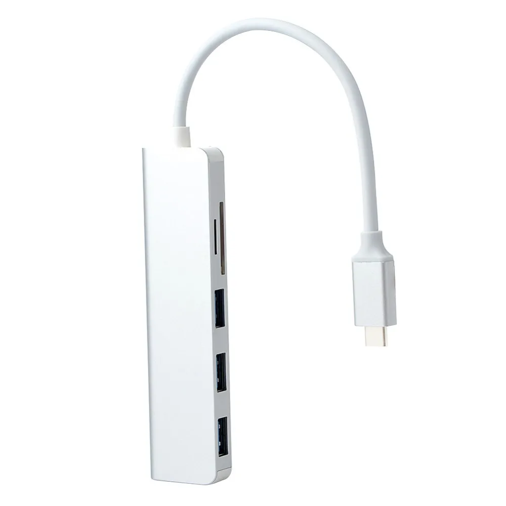 Type C USB 3 0 для 3xusb 5в1 концентратор адаптер SD TF кардридер компьютера Поддержка SDHC UHS I