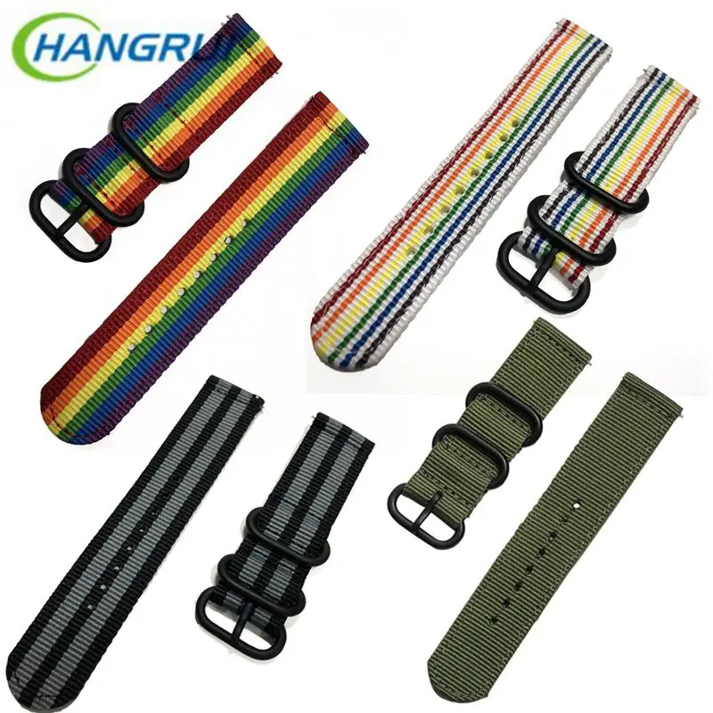 20 мм холщовый нейлоновый ремешок для часов Xiaomi Huami Amazfit Bip Lite 22 Huawei GT 2e 46