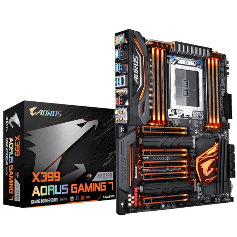 Для Gigabyte X399 AORUS Gaming 7 оригинальная новая материнская плата Socket TR4 DDR4 USB3.0