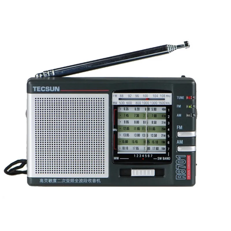 Tecsun R-9701 FM Radio Full World Band SW/MW Digital Portable Mini Second frequency conversion Built In Speaker | Электроника