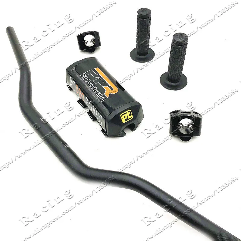 Руль Pit Pro Racing с рукояткой зажим для руля 1 1/8 &quot черный|Руль велосипеда| |