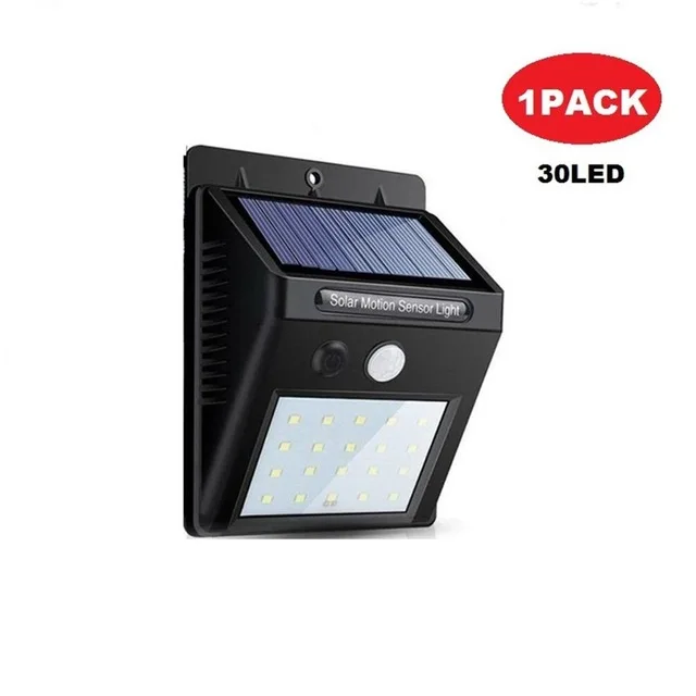 1PCS 1-4 шт., 30/40 светодиодов, солнечный светильник, PIR датчик движения, солнечный садовый светильник, для улицы, энергосберегающий, для улицы, двора, дорожка, лампа для дома, Прямая поставка - Emitting Color: 1PCS