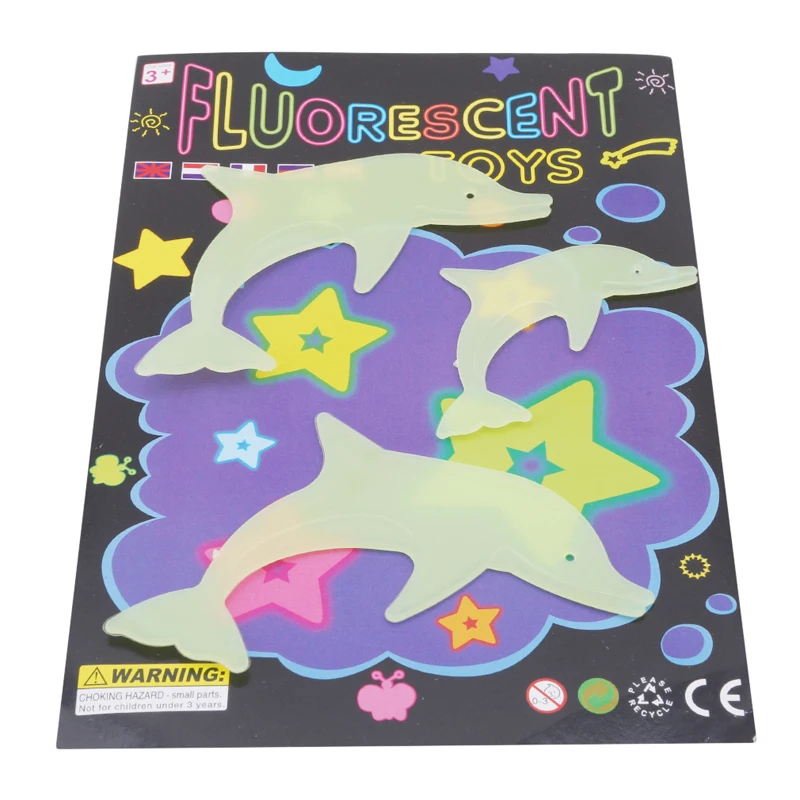 2019 стиль флуорес наклейки на стену Дельфин планета звезда Светящиеся в темноте