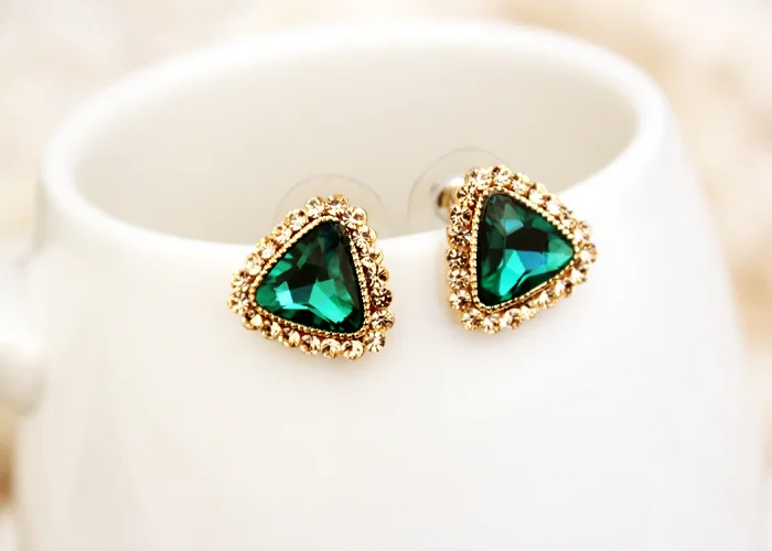 Женские серьги шпильки с кристаллами 3 цвета|fashion stud earrings|stud earringsstud earrings for women |
