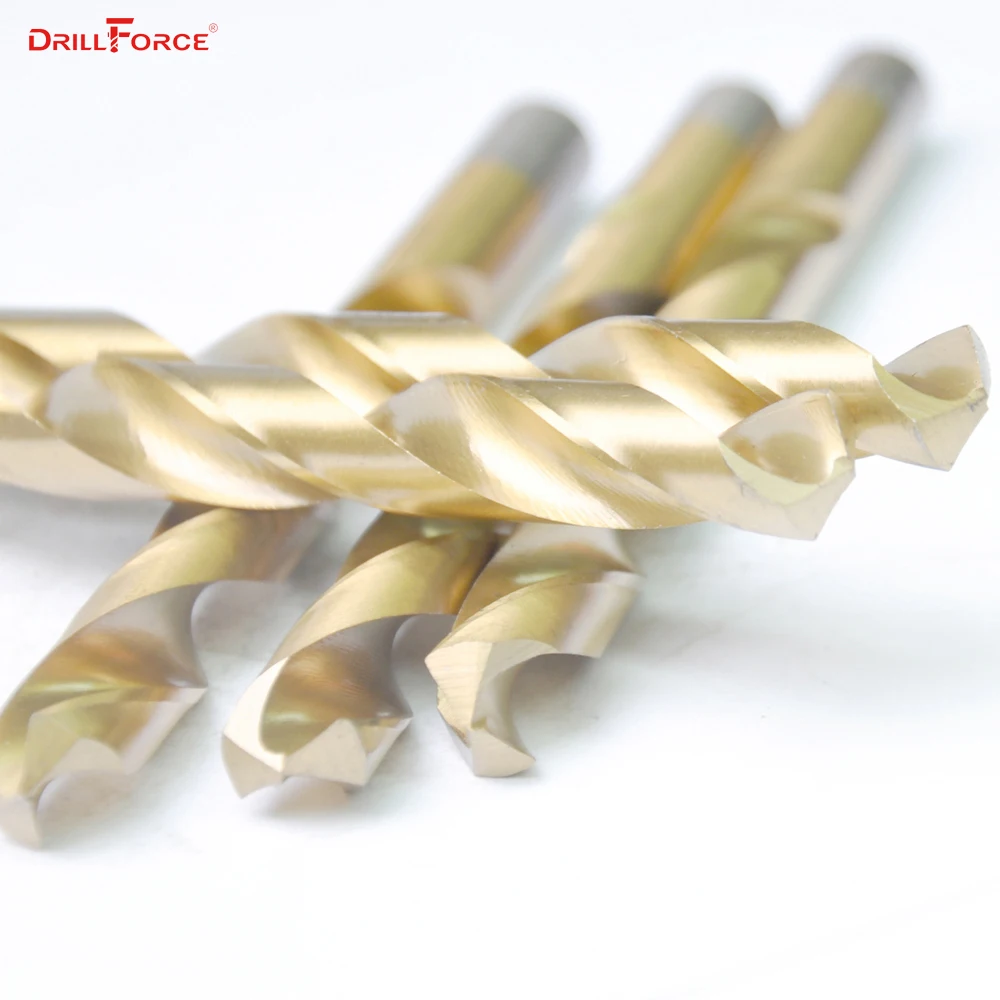 Набор титановых сверл Drillforce Tools M2 набор из быстрорежущей стали DIN338 1 0 13 мм для